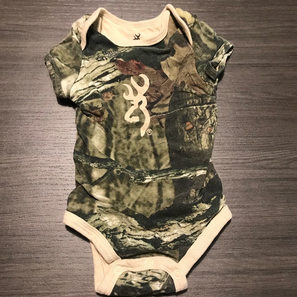 Browning camo onesie